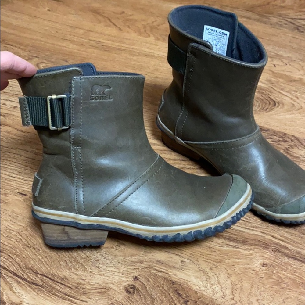 Green Sorel boots
